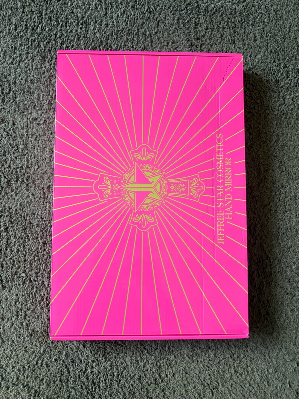 NIB Jeffree Star Pink Religion Pink Chrome Finish Cross Hand Mirro - Picture 3 of 4